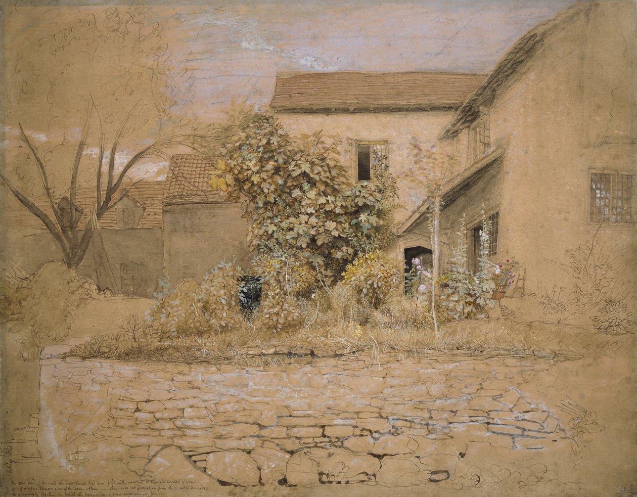 Ein Haus und Garten in Tintern, 1835 von Samuel Palmer