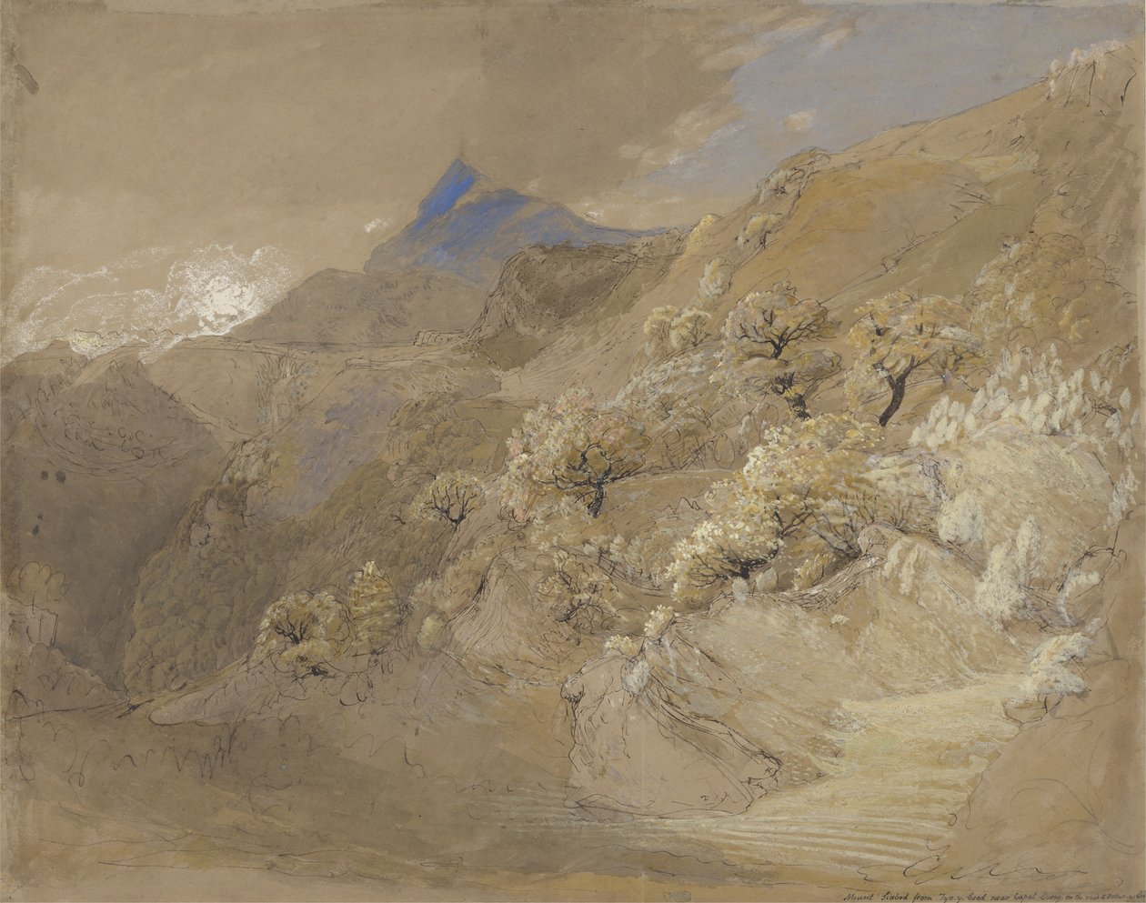 Mount Siabod von Tyn-y-Coed bei Capel Curig von Samuel Palmer