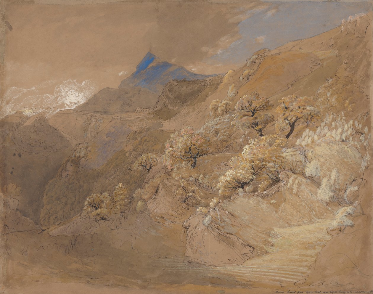Mount Siabod von Tyn-y-Coed bei Capel Curig von Samuel Palmer