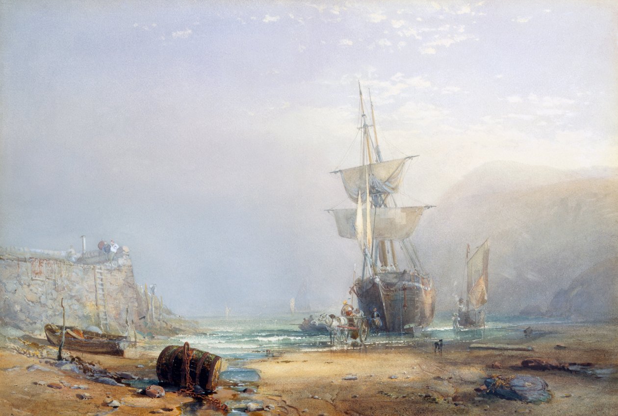 Ein nebliger Morgen an der Küste von Devon, 1853 von Samuel Phillips Jackson