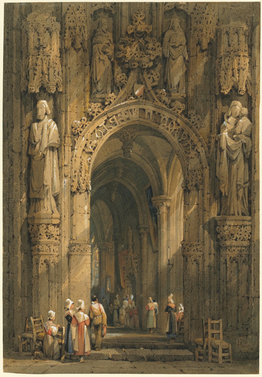 Innenraum einer Kathedrale von Samuel Prout
