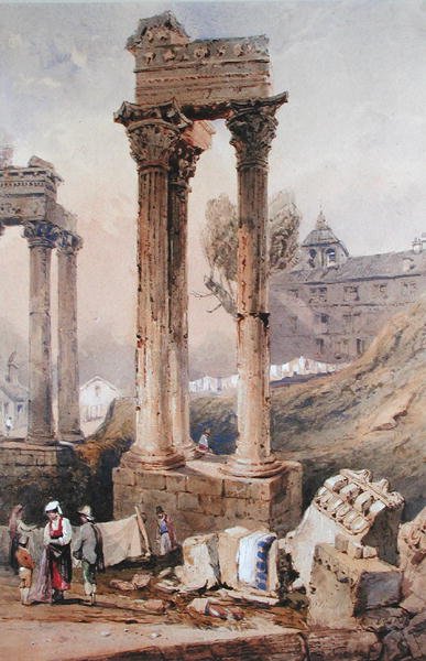 Tempel des Vespasian von Samuel Prout