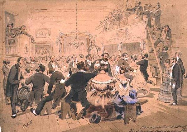 Der erste Abonnementball, Ballarat, Victoria von Samuel Thomas Gill