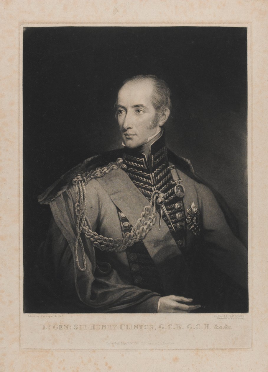 Generalleutnant Sir Henry Clinton, graviert von Samuel William Reynolds I (1773-1835) 1. Mai 1827 von Samuel William II Reynolds