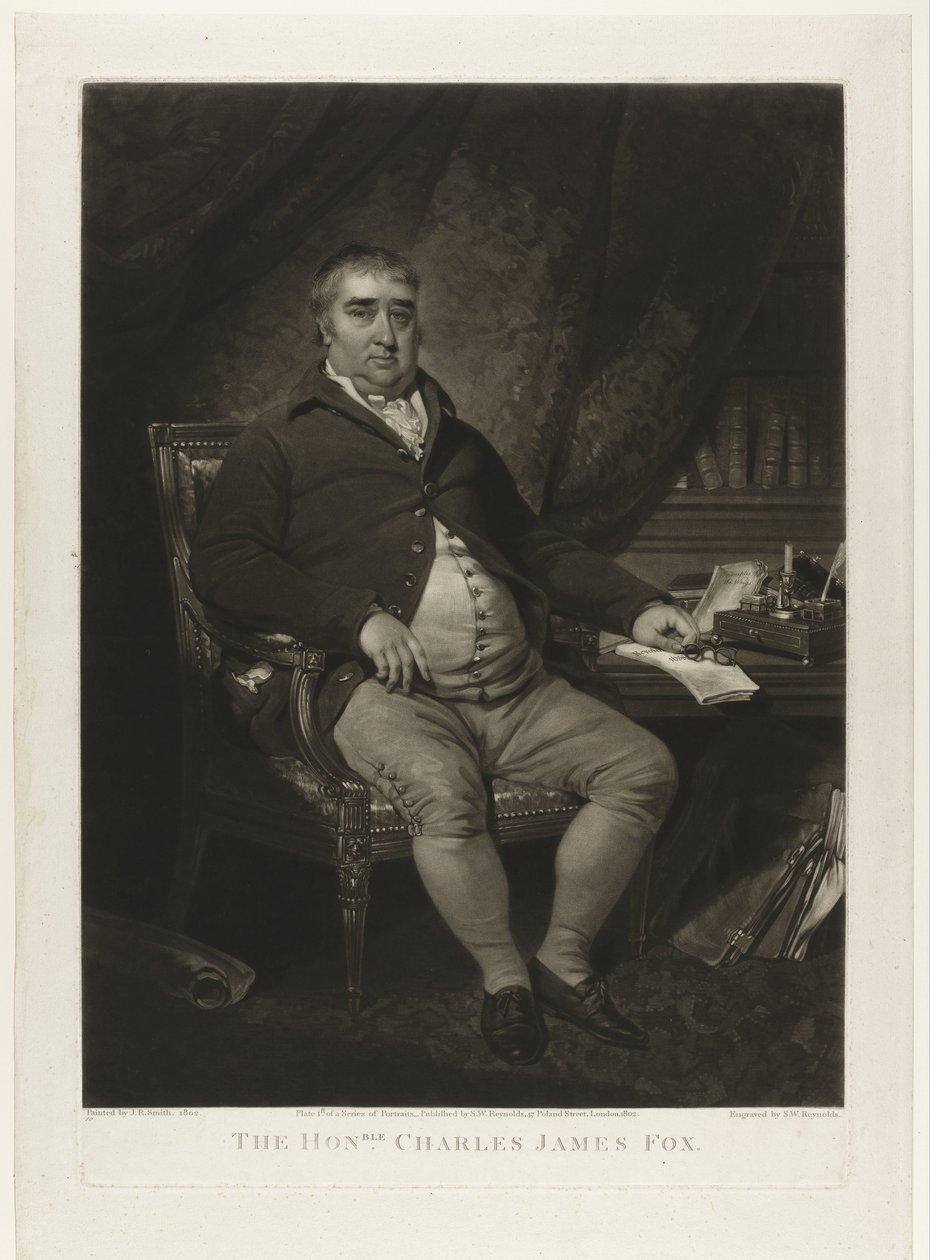 Porträt von Charles James Fox von Samuel William Reynolds (I)