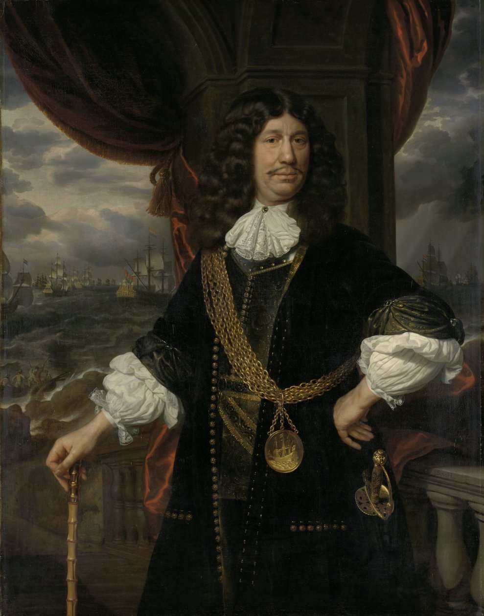 Porträt von Mattheus van den Broucke (1620-1685). Rat der Ostindien von Samuel van Hoogstraten