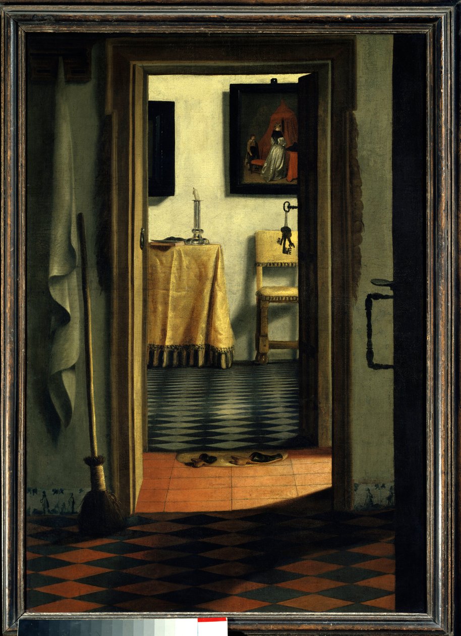 Die Pantoffeln - Ein Innenraum in Holland von Samuel van Hoogstraten