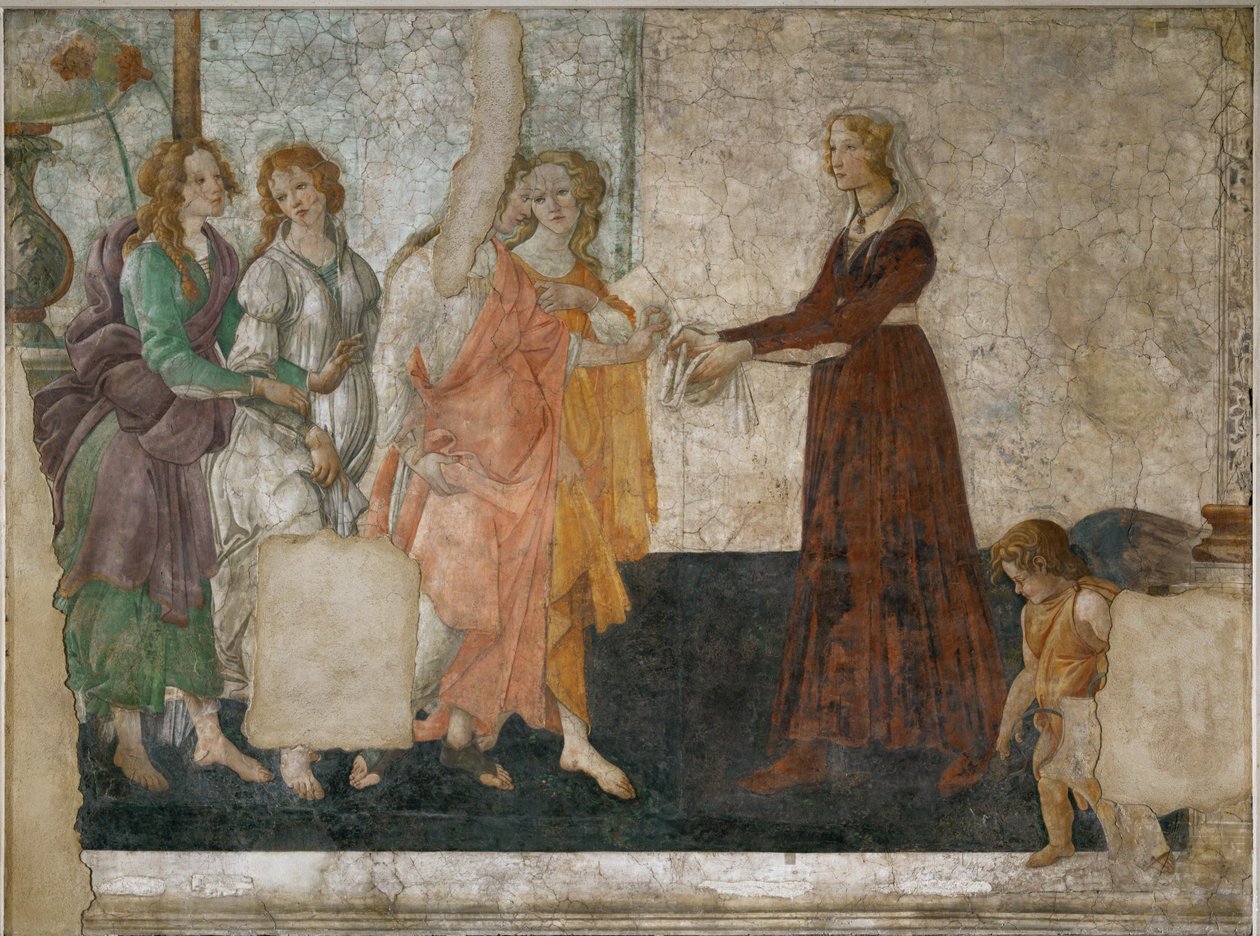 Venus und die Grazien bieten einer jungen Frau Geschenke an von Sandro (1444/5-1510) Botticelli