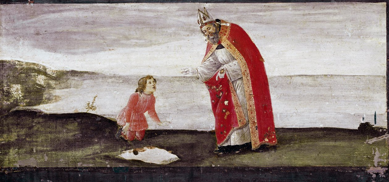 Vision des heiligen Augustinus (Detail) von Sandro Botticelli
