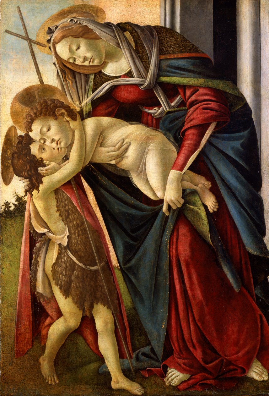 Die Madonna und das Kind mit dem kleinen Johannes um 1490 von Lancelot Volders