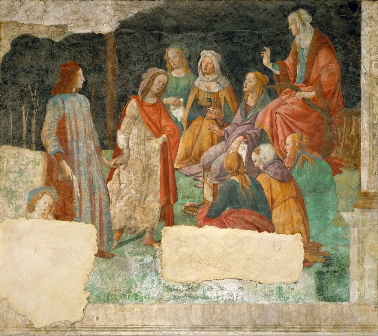 Ein junger Mann wird den sieben freien Künsten vorgestellt, 1484-1486 von Sandro Botticelli