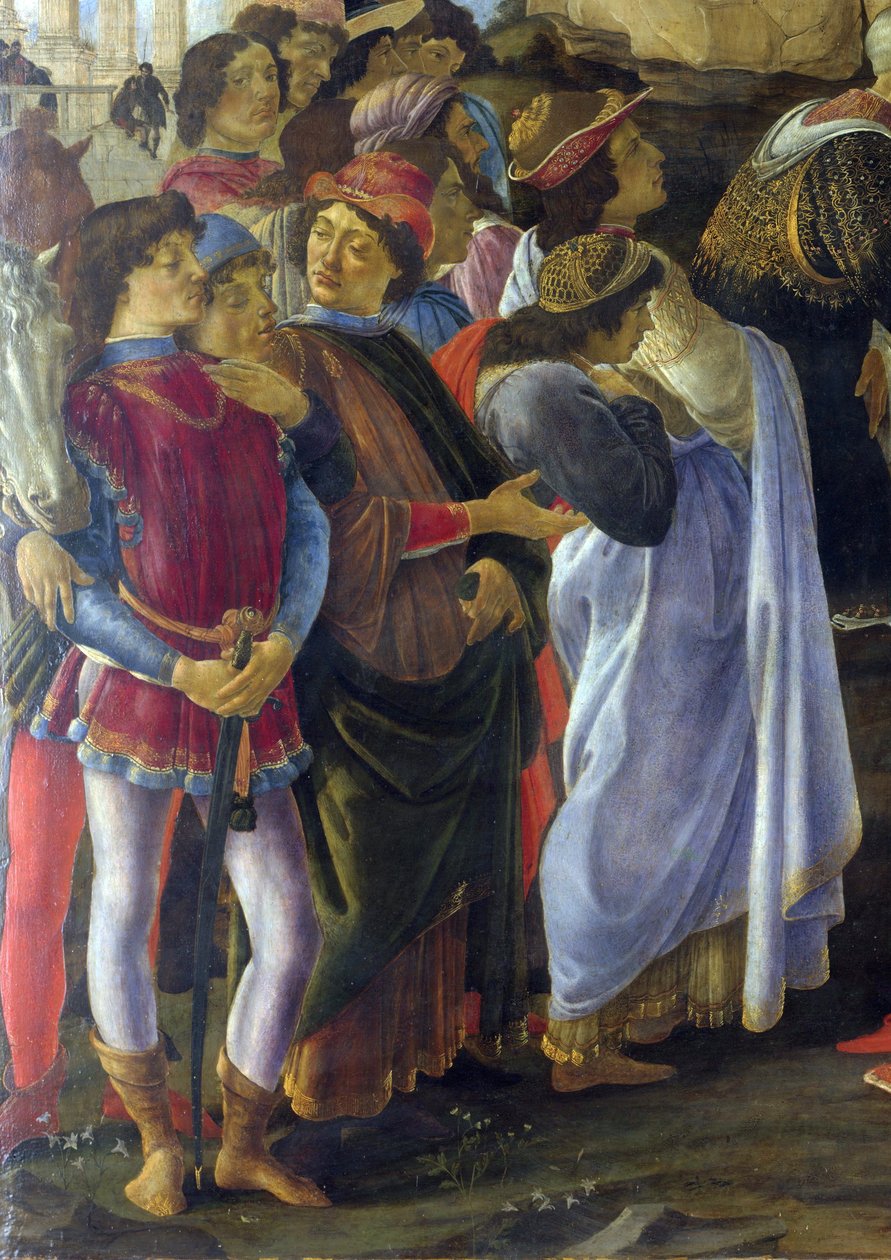 Anbetung der Könige (Detail) von Sandro Botticelli