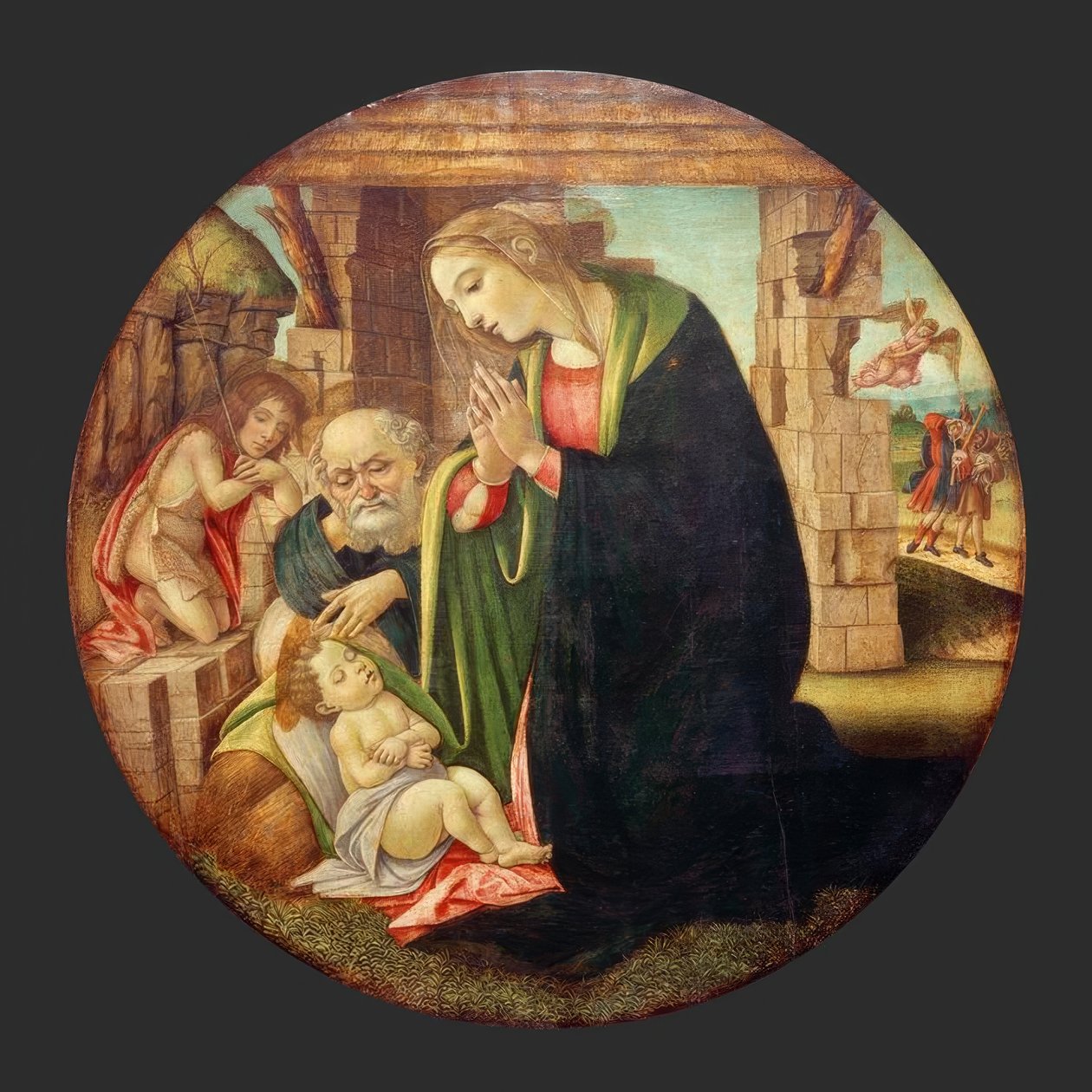 Anbetung des Kindes mit dem Johannesknaben von Sandro Botticelli