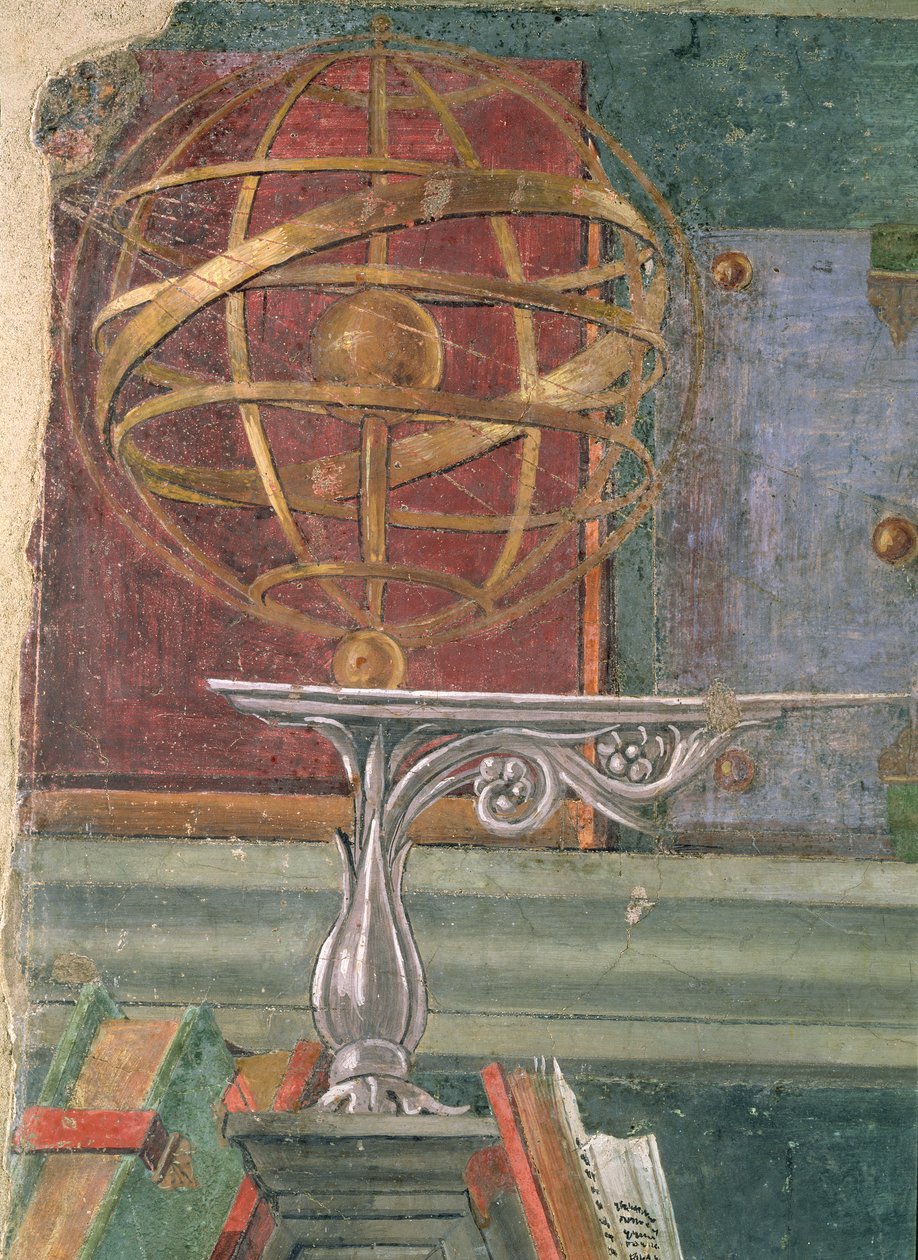Detail von St. Augustinus in seinem Studierzimmer, zeigt eine Armillarsphäre von Sandro Botticelli