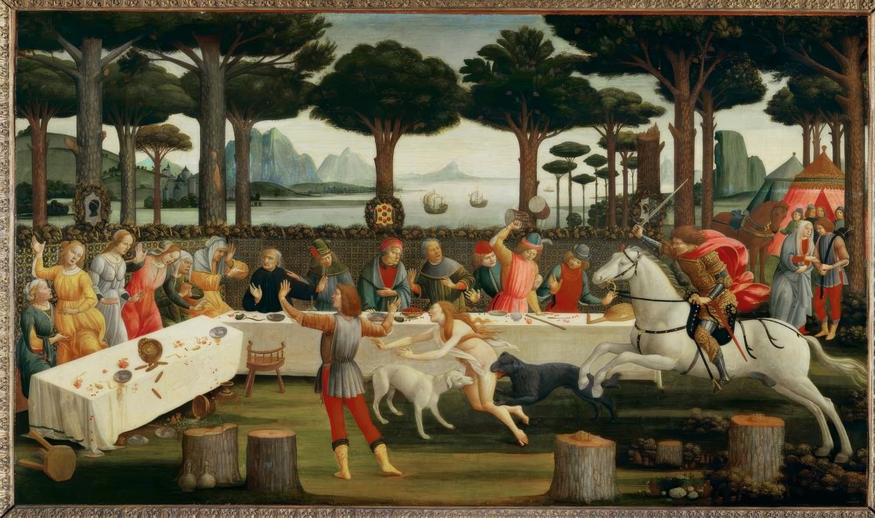 Die Geschichte des Nastagio degli Honesti III von Sandro Botticelli