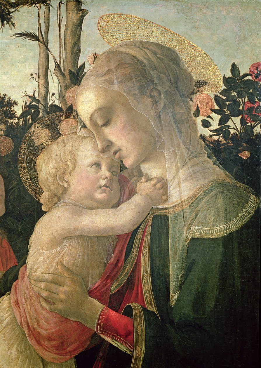 Madonna mit Kind und Johannes dem Täufer (Detail) von Sandro Botticelli