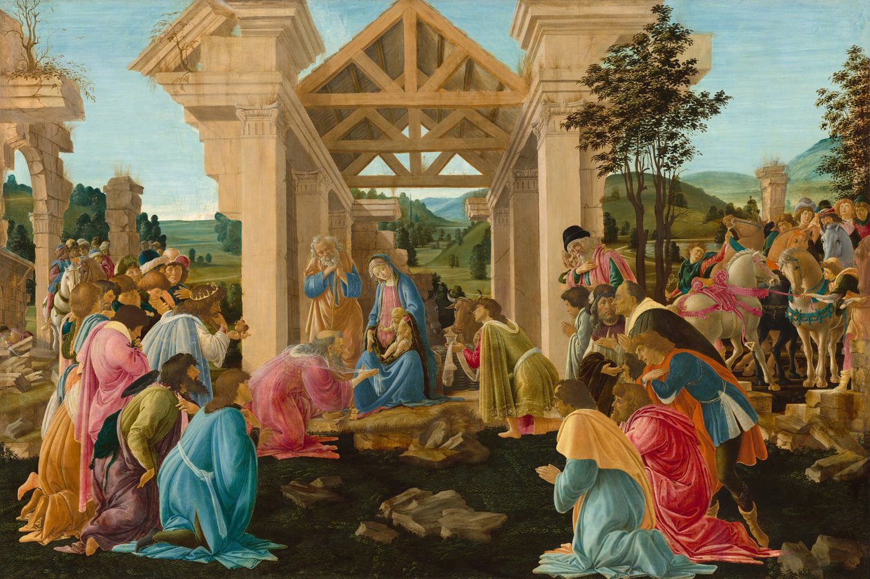 Die Anbetung der Heiligen Drei Könige von Sandro Botticelli