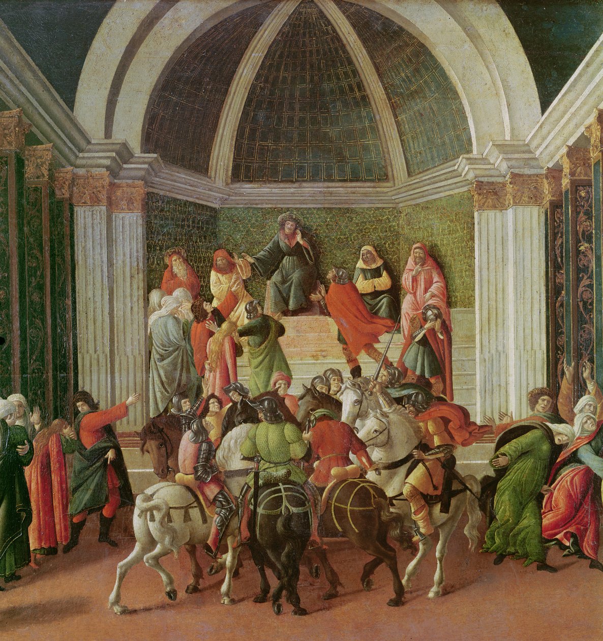 Die Geschichte von Virginia (Detail) der Mitte: Virginia wird verurteilt und zur Sklaverei verurteilt von Sandro Botticelli