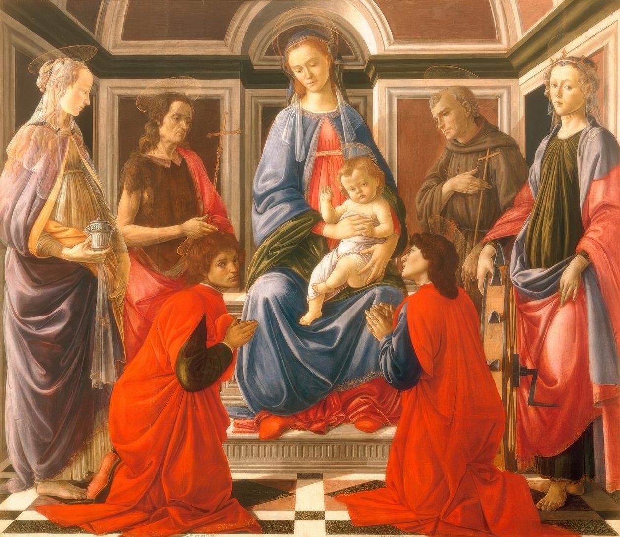 Thronende Madonna mit dem Kinde von Sandro Botticelli