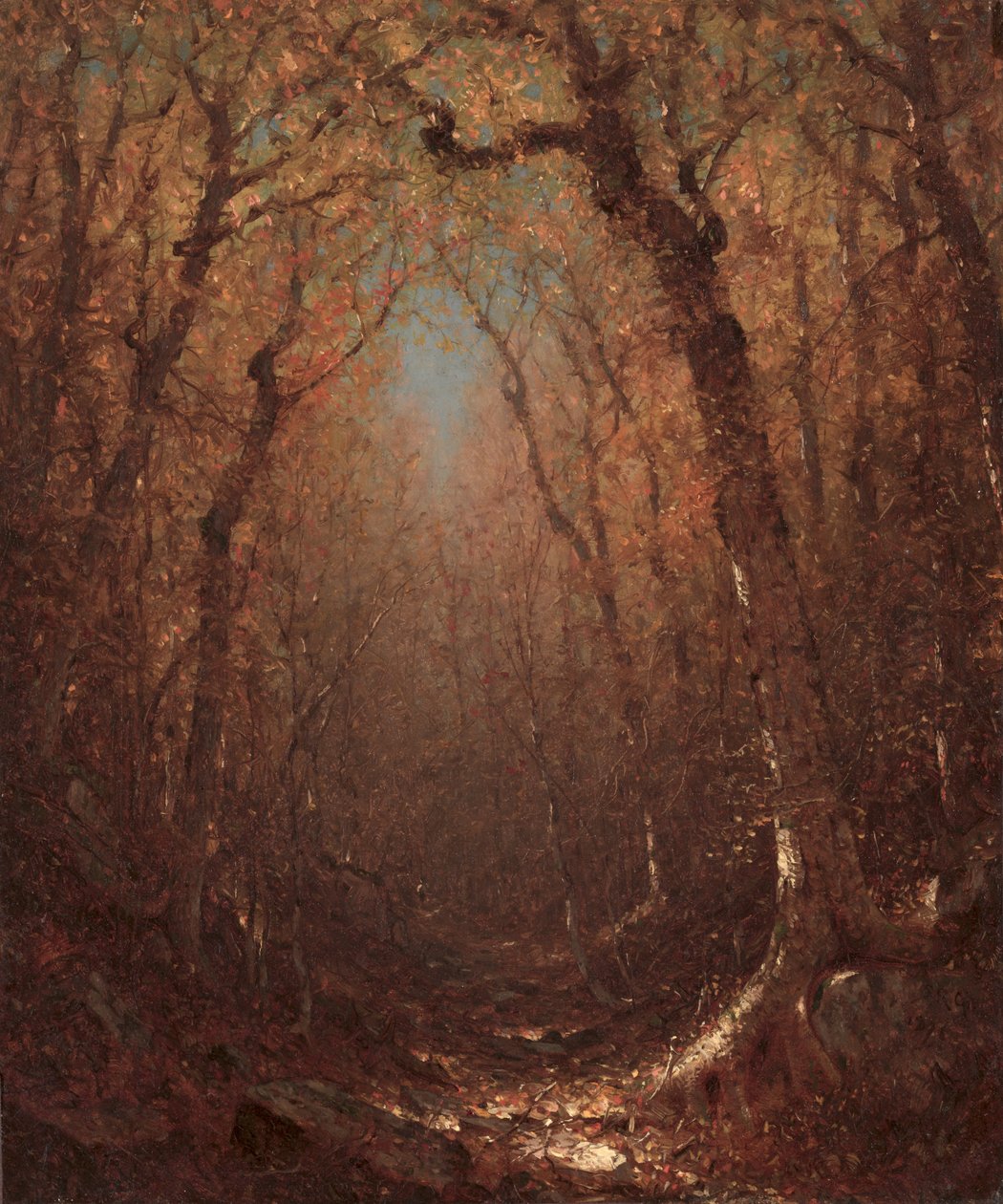 Herbst, ein Waldweg von Sanford Robinson Gifford