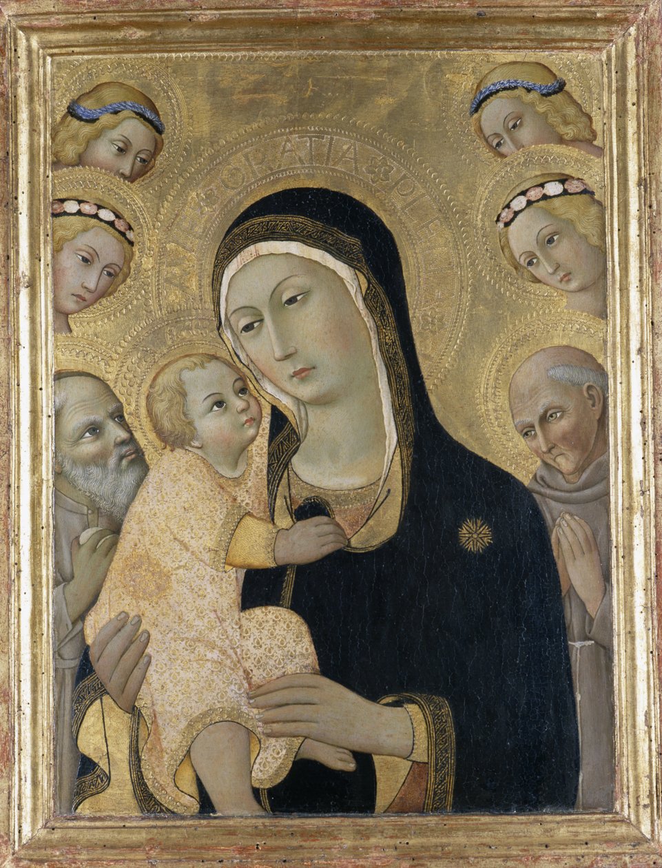 Madonna mit Kind, Engeln und Heiligen von Sano di Pietro