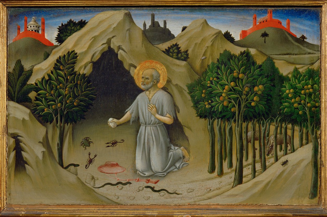 Der reuige heilige Hieronymus von Sano di also Ansano di Pietro di Mencio Pietro