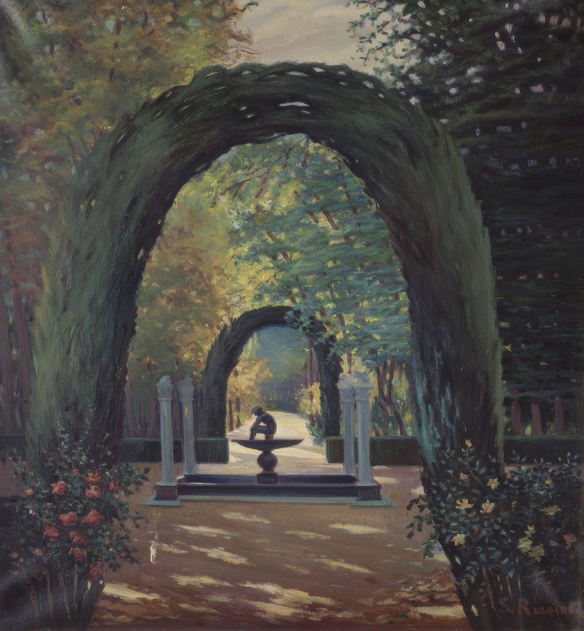 Brunnen des Kindes mit dem Dorn – Gärten von Aranjuez von Santiago Rusiñol