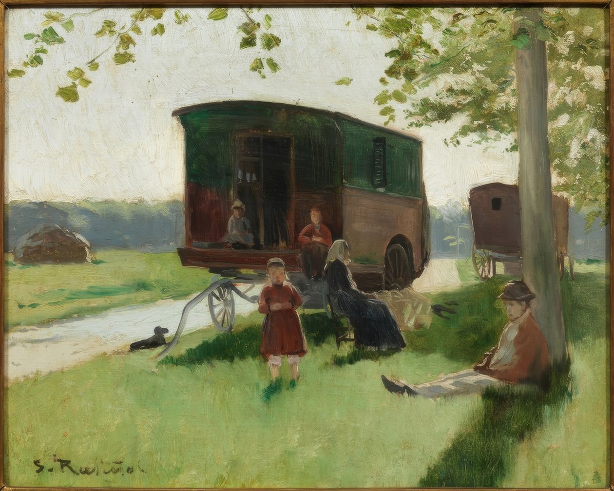 Wagen von Landfahrern von Santiago Rusiñol