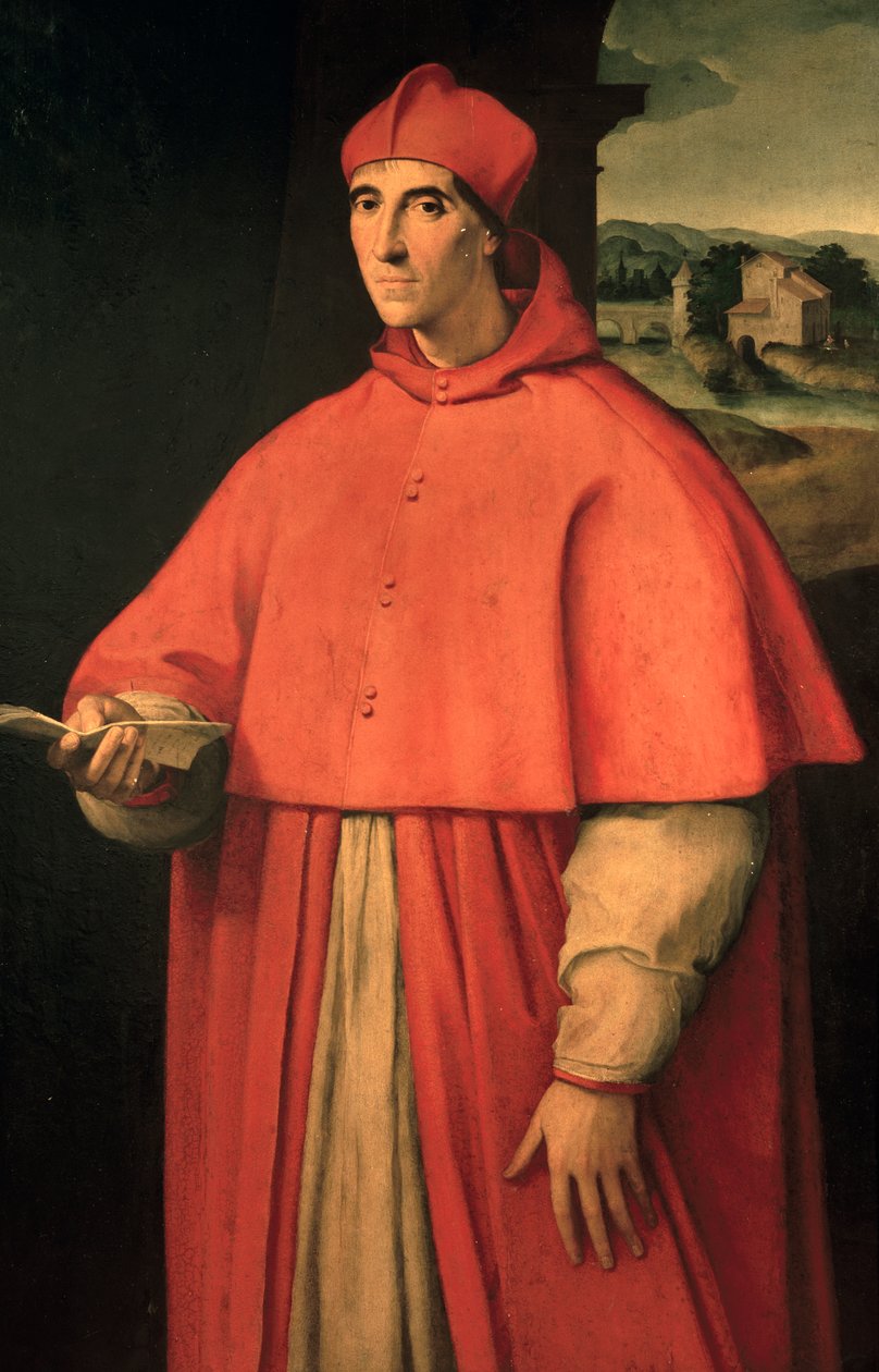 Porträt von Kardinal Alessandro Farnese, zukünftiger Papst Paul III. von Sanzio of Urbino (workshop) Raphael