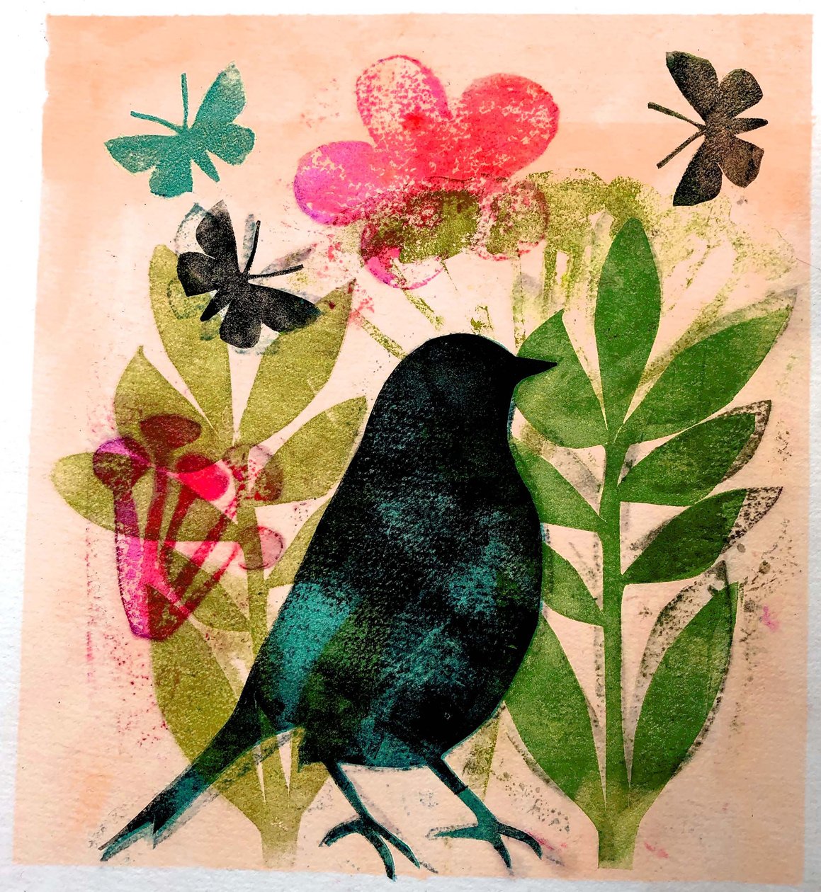 Vogel und Schmetterling, 2019 von Sarah Thompson-Engels