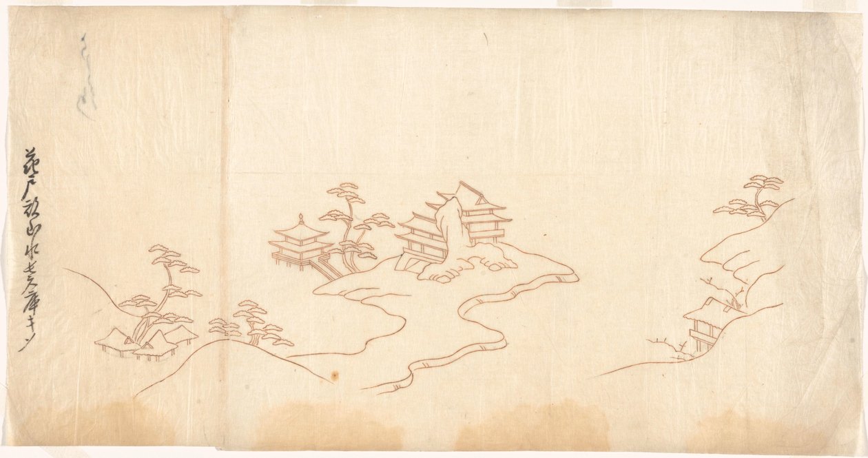 Landschaft im chinesischen Stil von Sasaya (workshop of)