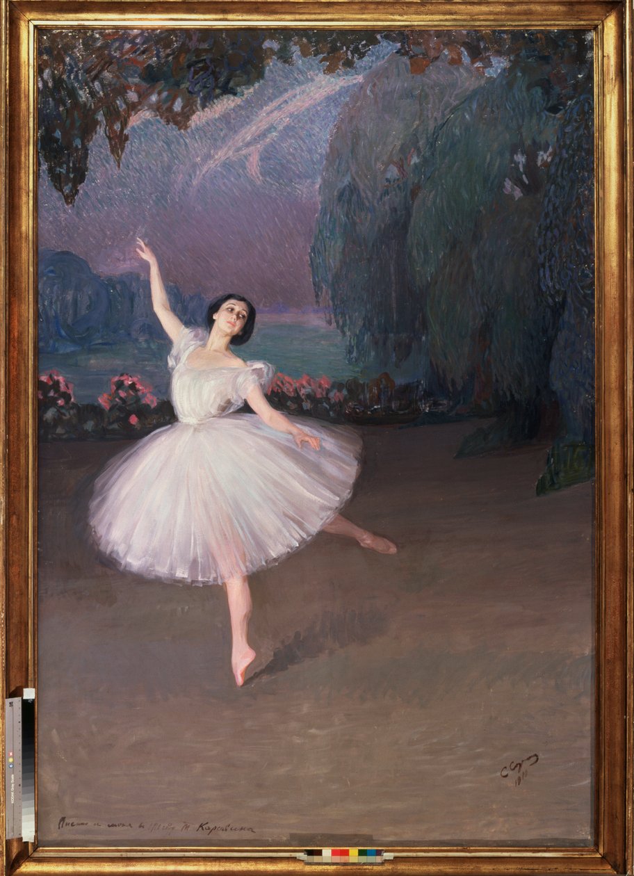 Die Ballerina Tamara Karsavina (1885-1978) in Sylphide (für das Sylphide-Ballett) von Savelij Abramovich Sorin