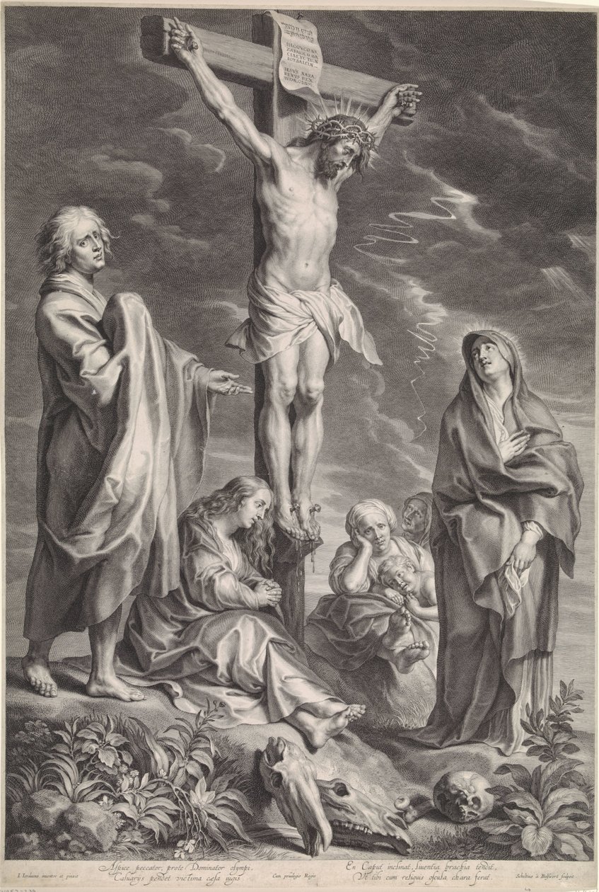 Christus am Kreuz mit Maria und Johannes von Schelte Adamsz. Bolswert