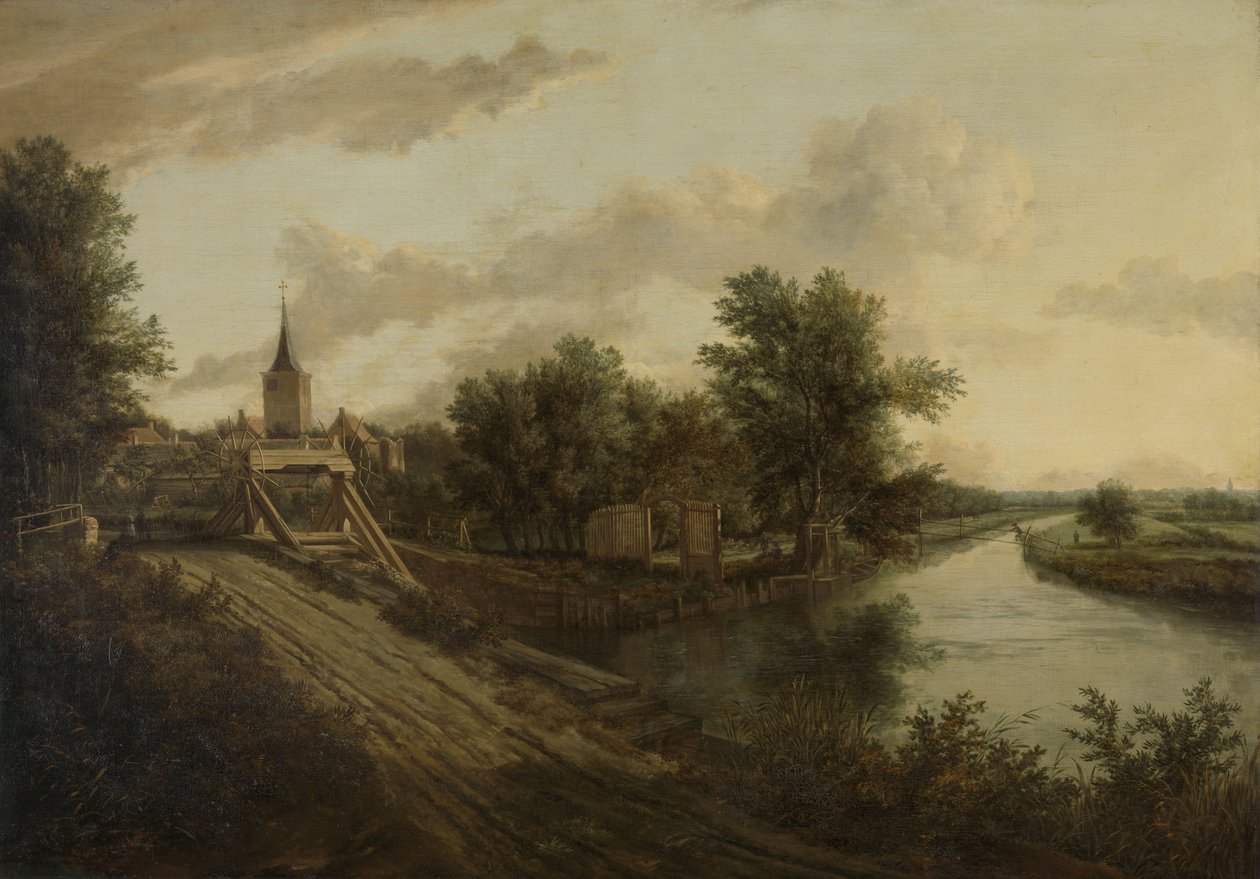Landschaft mit rollender Brücke von School of Jacob van Ruisdael