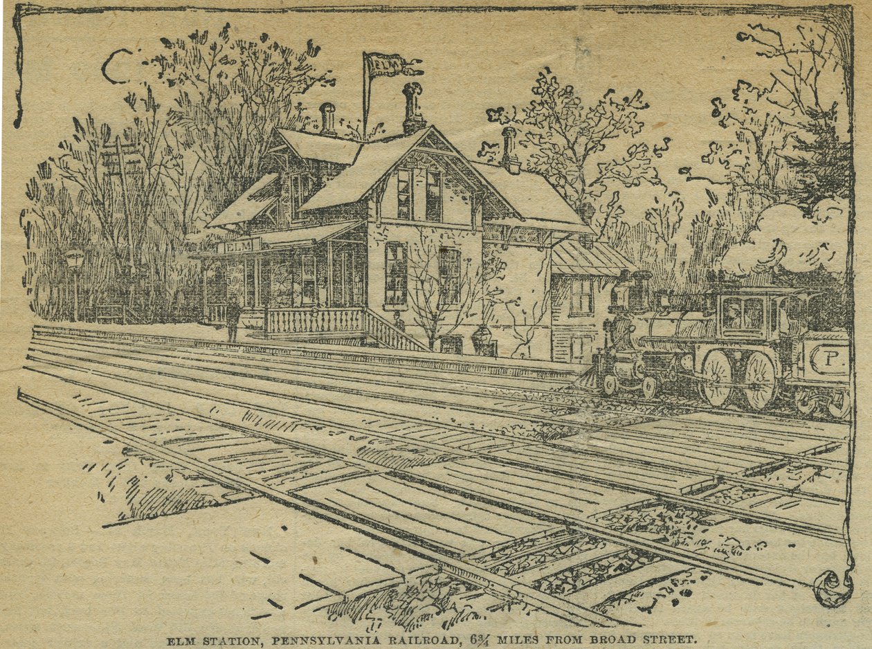 Elm Station, West Philadelphia, Pennsylvania Railroad, USA von School American