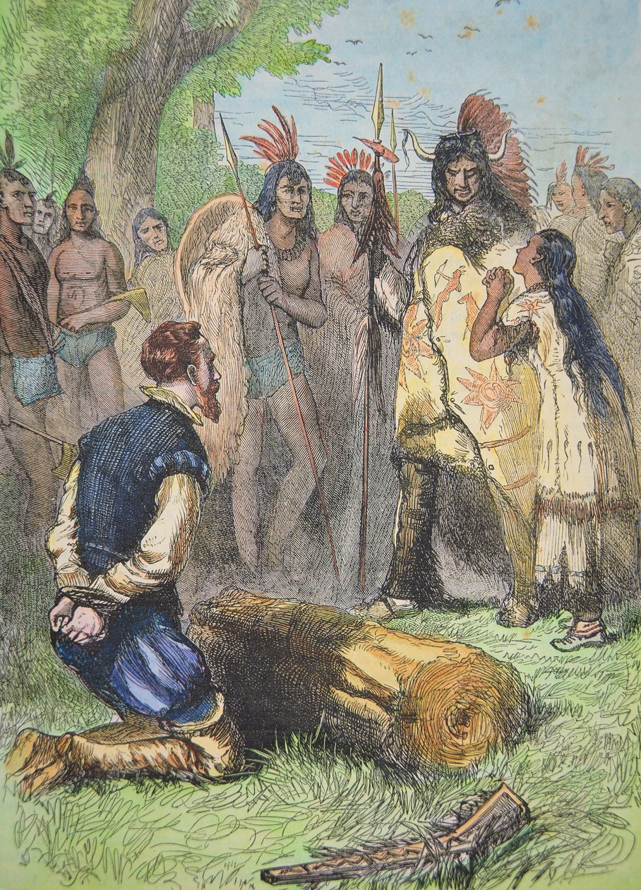 Pocahontas rettet das Leben von John Smith von School American