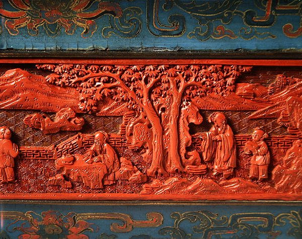 Jardiniere, Qianlong-Periode (1736-95) (Detail) von School Chinese