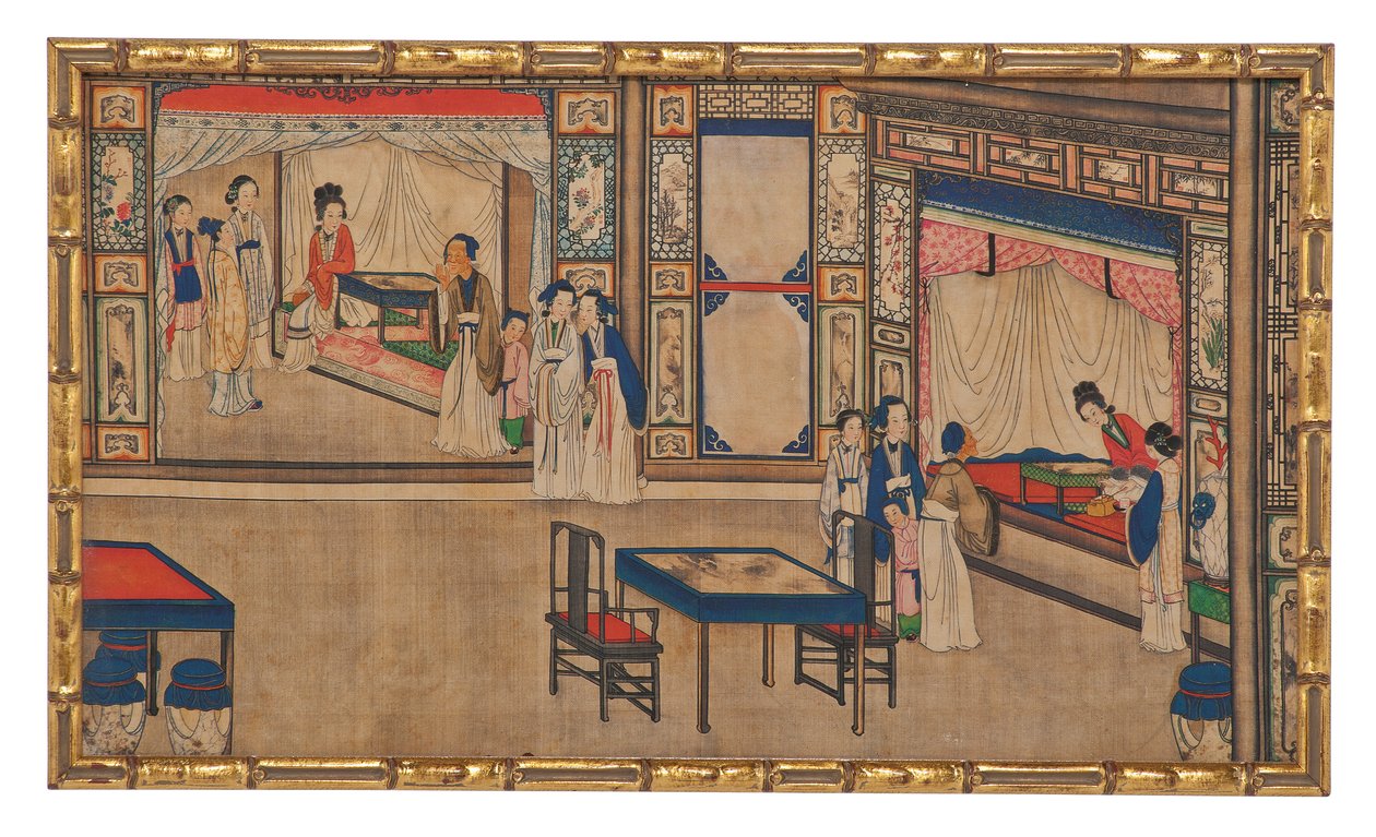 Eine von vierundzwanzig Szenen aus Traum der roten Kammer von School Chinese