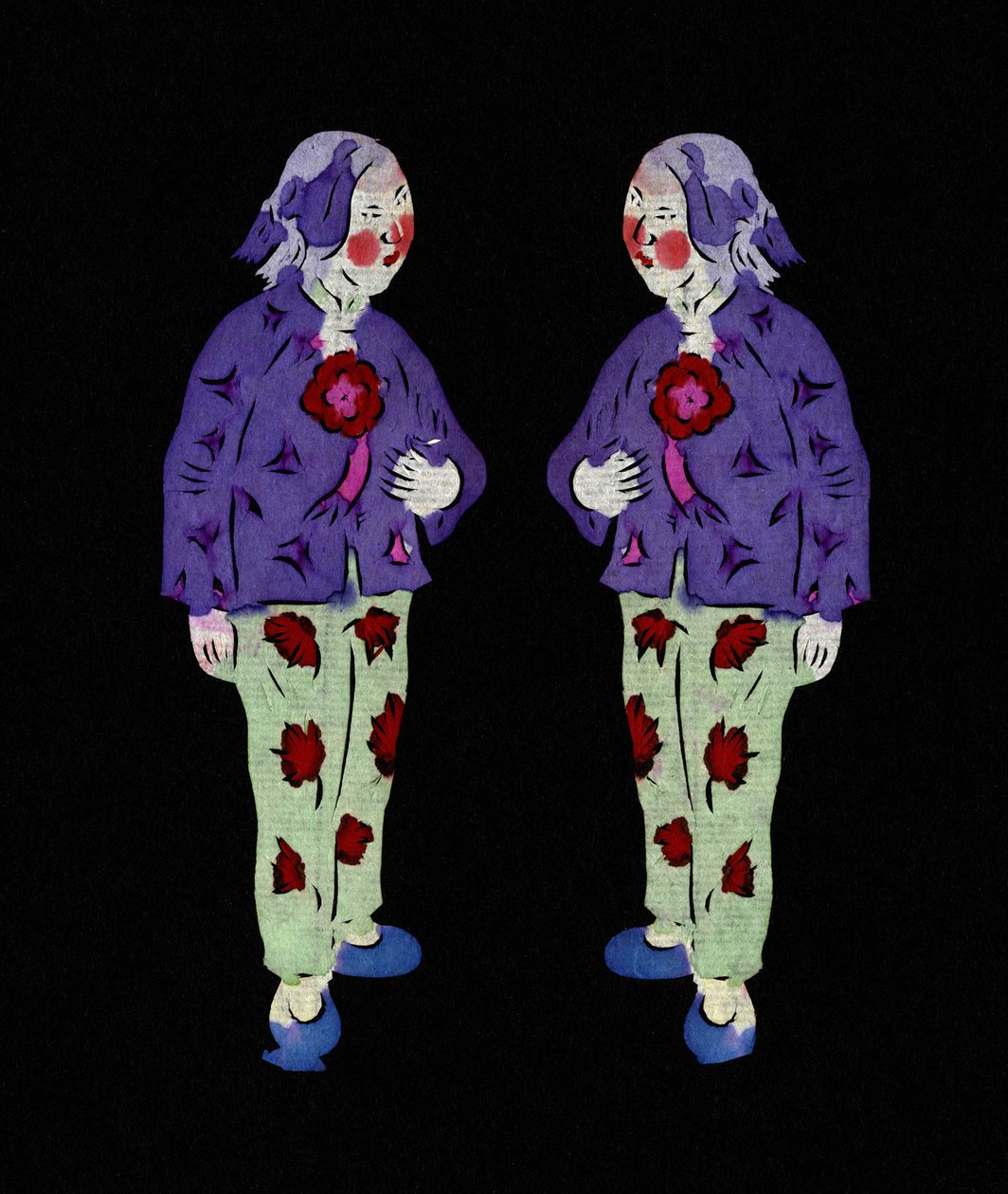 Bemaltes Papierschnittbild oder "Jian Zhi", chinesische Volkskunst, Peking von School Chinese