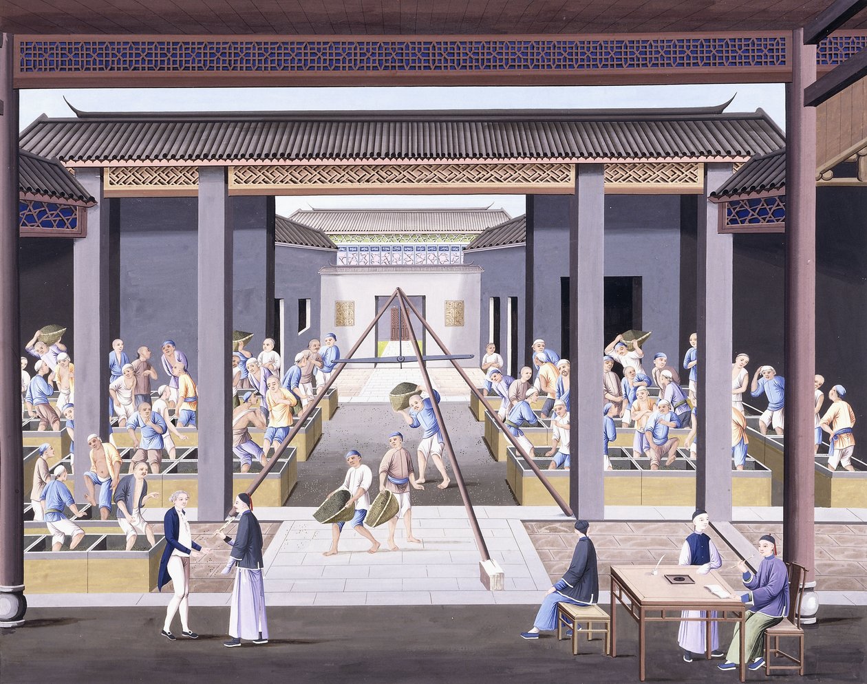 Tee stampfen, ca. 1800 von School Chinese
