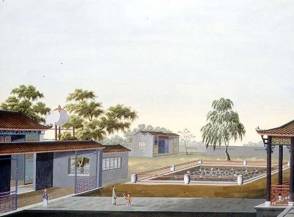 Ummauerter Garten, ca. 1820-40 von School Chinese