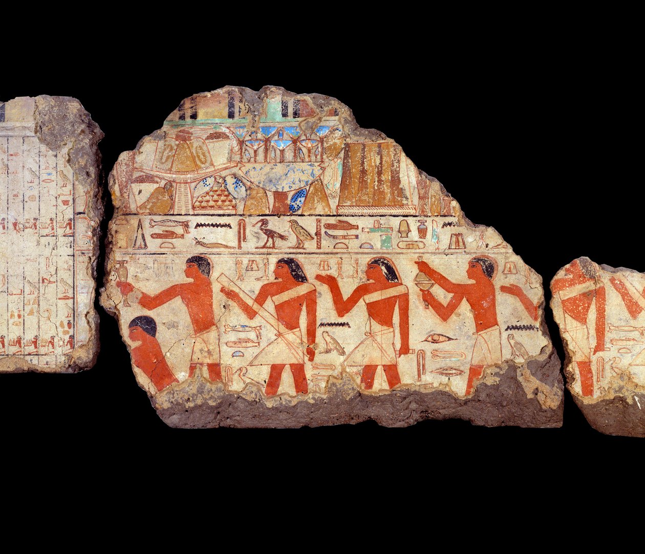 Alte ägyptische Kunst: Malereien der Mastaba von Metchetchi: Ritualpriester Wandmalerei, 6. Dynastie (ca. 2350-2200) von School Egyptian
