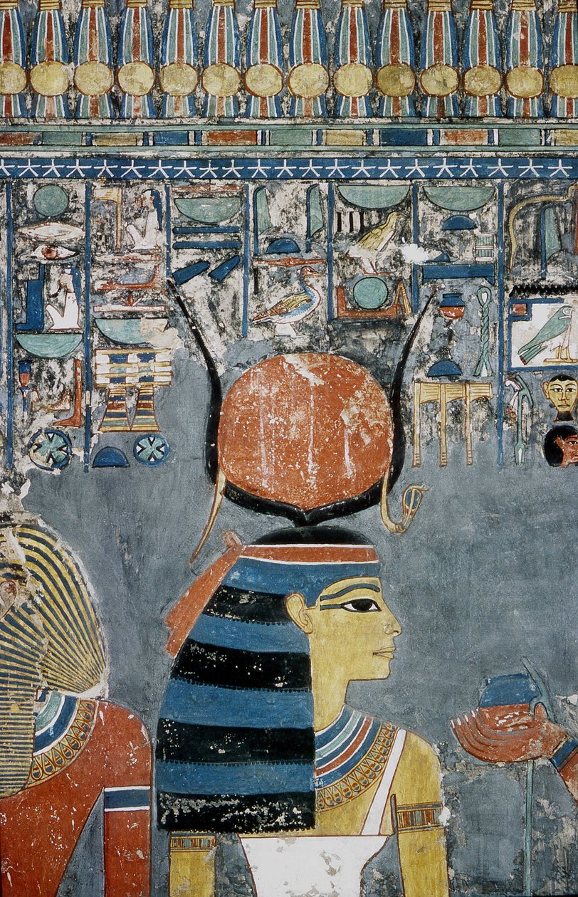Luxor, Theben: Tal der Könige, Grab von Horemheb (-1343 - -1314), ägyptischer Pharao, auf dem die Göttin Isis erscheint. von School Egyptian