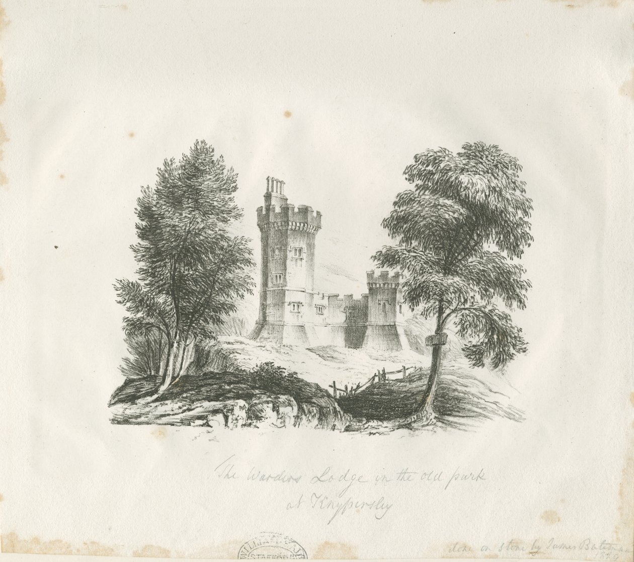 Biddulph - Wächterhaus im Knypersley Park: Gravur von School English