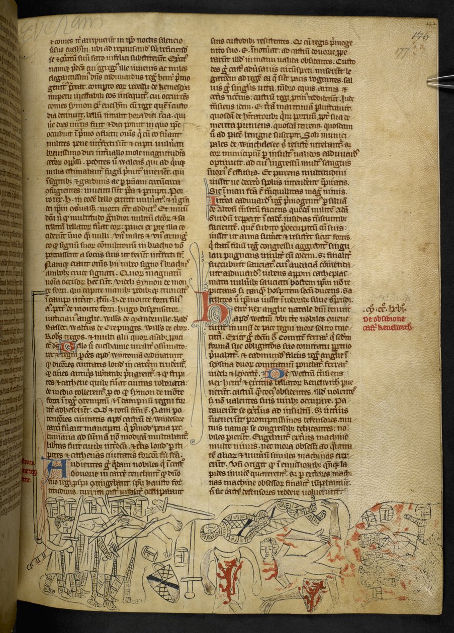 Schlacht von Evesham und Tod von Simon de Montfort (1208-65) am 4. August 1265, aus 