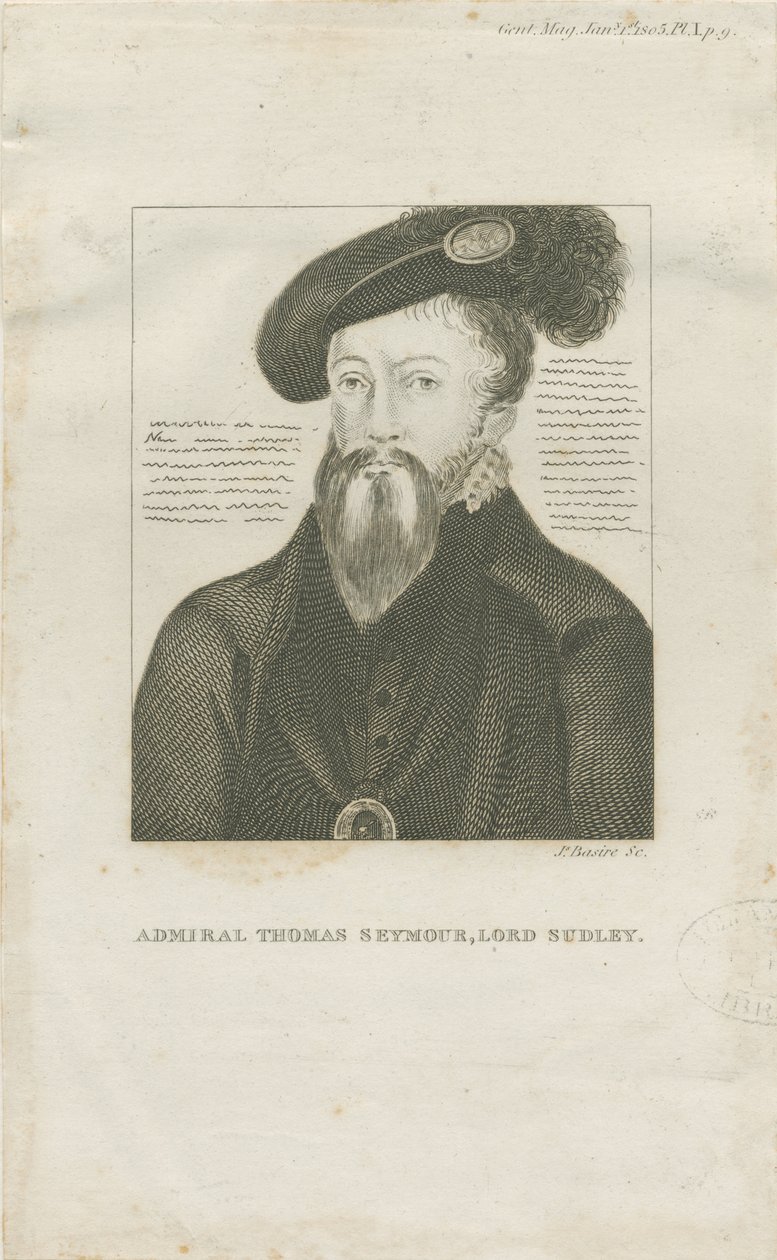 Hill Ridware - Porträt von Admiral Thomas Seymore, Lord Sudley von School English