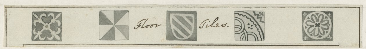 Mavesyn Ridware - Bodenfliesen in der Mavesyn Mortuary Kapelle von School English