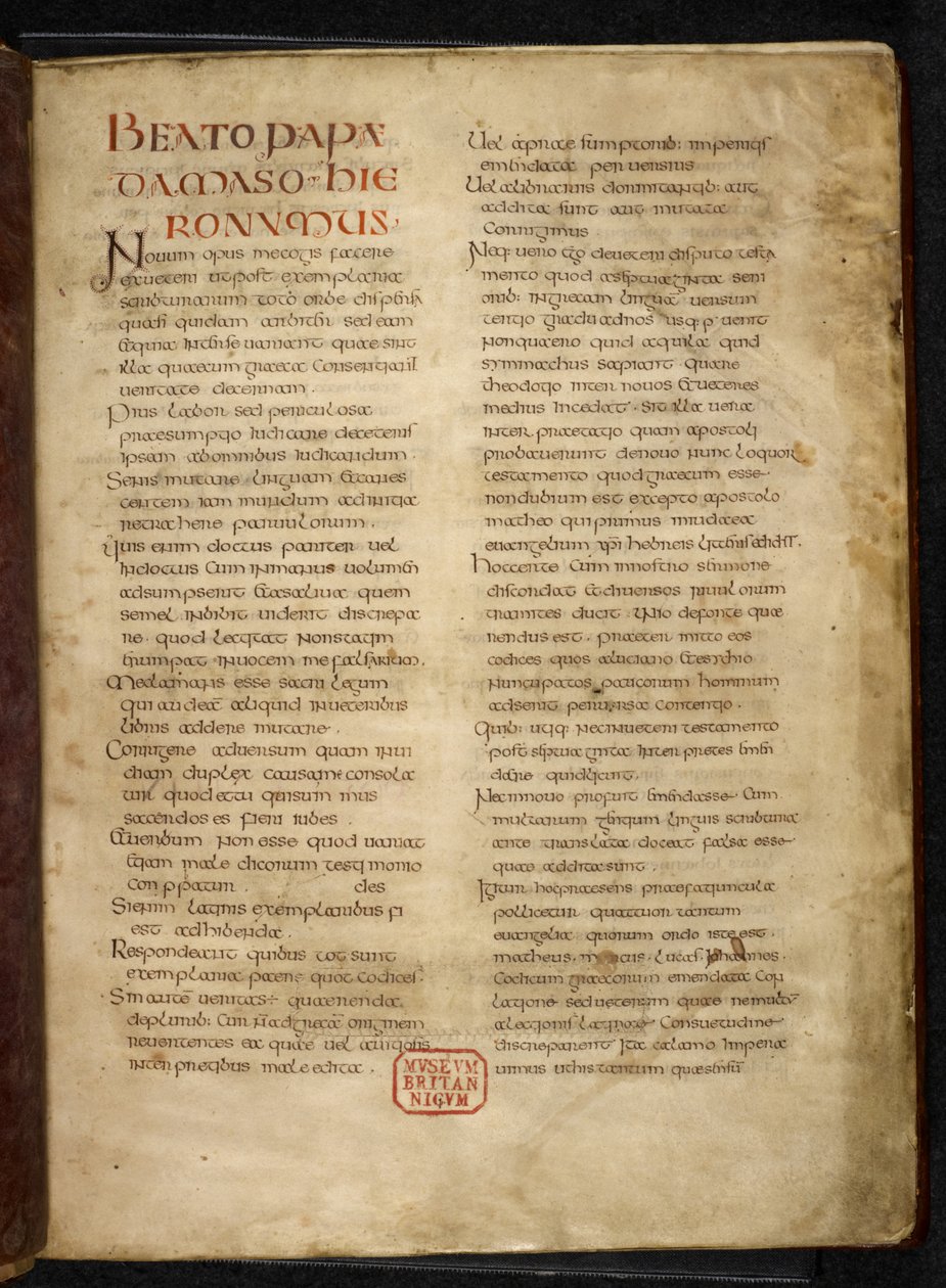 Seite aus Evangelien (die 