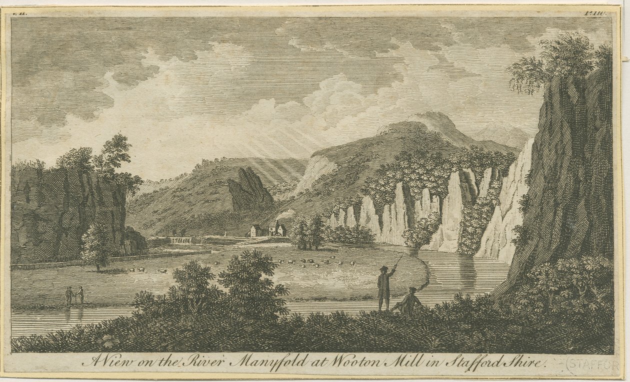 Wetton - Manifold Valley: Gravur von School English