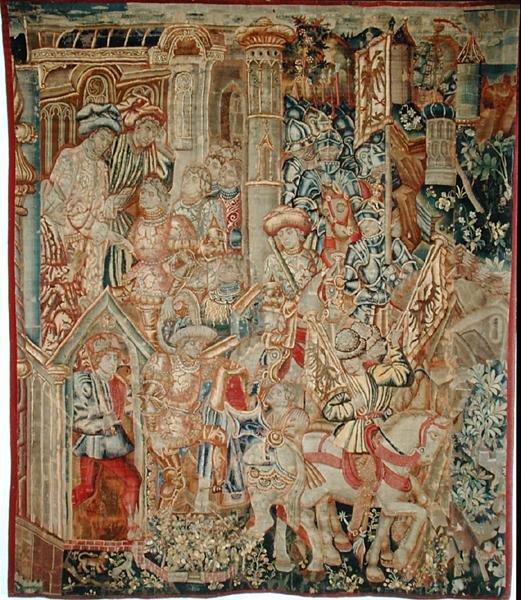 Kaiser Titus Vespasian (9-79 n. Chr.) befiehlt seinem Sohn Titus (38-91 n. Chr.), nach Jerusalem zurückzukehren von School Flemish